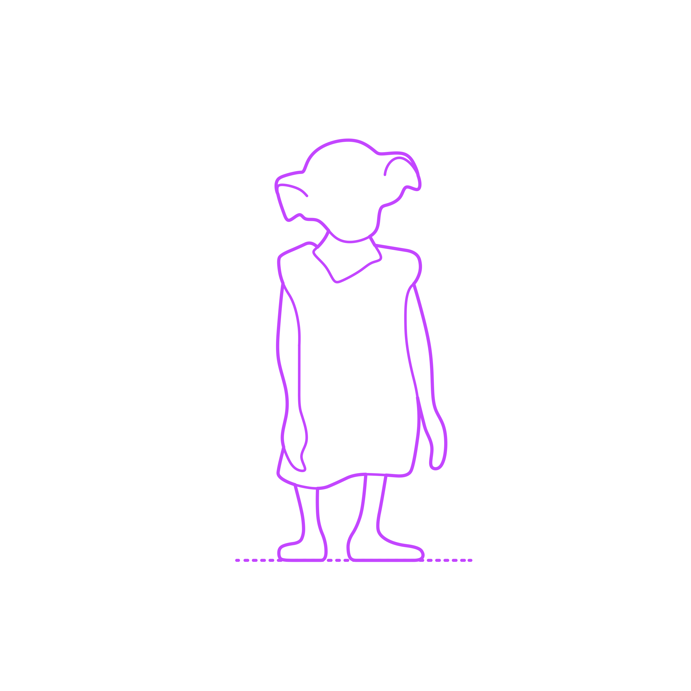 Pop Culture Harry Potter Dobby Printable Line Art Svg Free Vectors